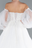 White Strapless Long Wedding Dress ABG111