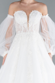 White Strapless Long Wedding Dress ABG111