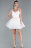 Short White Evening Dress ABK2214