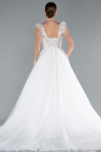 White Embroidered Top Long Wedding Dress ABG110