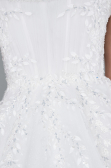 White Strapless Dantelle Long Wedding Dress ABG121