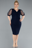 Short Navy Blue Plus Size Cocktail Dress ABK2247