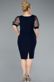 Short Navy Blue Plus Size Cocktail Dress ABK2247