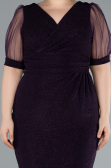 Purple Short Plus Size Cocktail Dress ABK2247