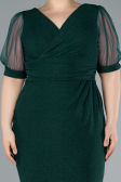 Short Emerald Green Plus Size Cocktail Dress ABK2247