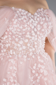 Long Powder Color Plus Size Haute Couture Dress ABU3623