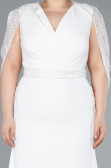 Long White Formal Plus Size Dress ABU4668