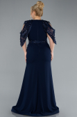 Long Navy Blue Formal Plus Size Dress ABU4668