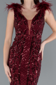 Long Burgundy Mermaid Prom Dress ABU3669