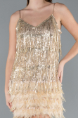 Gold Short Invitation Dress ABK1629