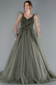 Long Olive Drab Haute Couture ABU2790