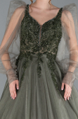 Long Olive Drab Haute Couture ABU2790