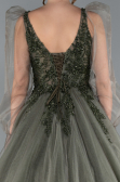 Long Olive Drab Haute Couture ABU2790
