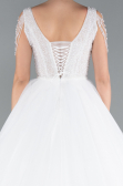 White Stones On Top Glitter Princess Wedding Dress ABG090