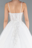 Long White Wedding Dress ABG106