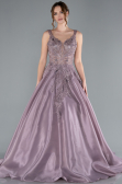 Long Lavender Haute Couture Dress ABU4551