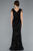 Black Long Scaly Mermaid Evening Dress ABU3842
