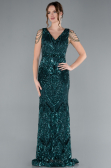 Emerald Green Long Scaly Mermaid Evening Dress ABU3842