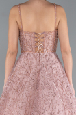 Powder Color Strappy Glitter Long Ball Gown ABU3839