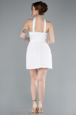 White Halter Neck Mini Sequin Party Dress ABK2201