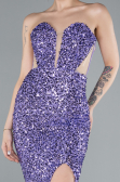 Lila Strapless Slit Long Scaly Mermaid Prom Dress ABU4790