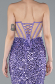 Lila Strapless Slit Long Scaly Mermaid Prom Dress ABU4790