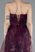 Cherry Colored Long Evening Dress ABU3360