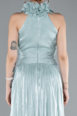 Mint Halter Neck Long Chiffon Evening Dress ABU4811