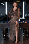 Copper Long Evening Dress ABU2905