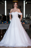 Long White Wedding Dress ABG088