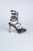 Platinum Plaster Fabric Evening Shoe AB1129