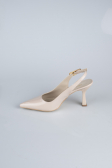 Beige Patent Leather Evening Shoe ABR1130