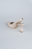 Beige Patent Leather Evening Shoe ABR1130