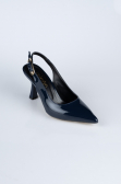 Navy Blue Patent Leather Evening Shoe ABR1130