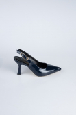 Navy Blue Patent Leather Evening Shoe ABR1130