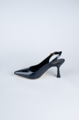 Navy Blue Patent Leather Evening Shoe ABR1130