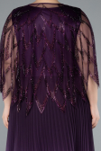 Purple Long Chiffon Plus Size Evening Gown ABU4633
