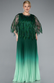 Emerald Green Long Chiffon Plus Size Evening Gown ABU4633