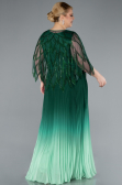 Emerald Green Long Chiffon Plus Size Evening Gown ABU4633