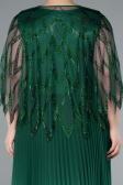 Emerald Green Long Chiffon Plus Size Evening Gown ABU4633