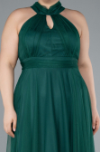 Long Emerald Green Plus Size Evening Dress ABU3253
