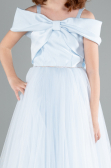 Long Light Blue Girl Dress ABU4826