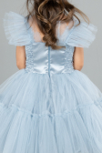 Short Grey-Indigo Girl Dress ABK2067