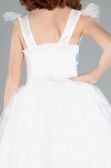 White Long Girl Dress ABU4238