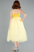 Yellow Long Girl Dress ABU3031