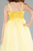 Yellow Long Girl Dress ABU3031