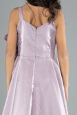 Long Lavender Satin Girl Dress ABU4831