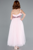 Long Powder Color Girl Dress ABU4830