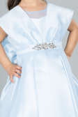 Front Short Back Long Light Blue Girl Dress ABO113