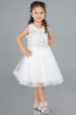 Midi White Girl Dress ABK2300